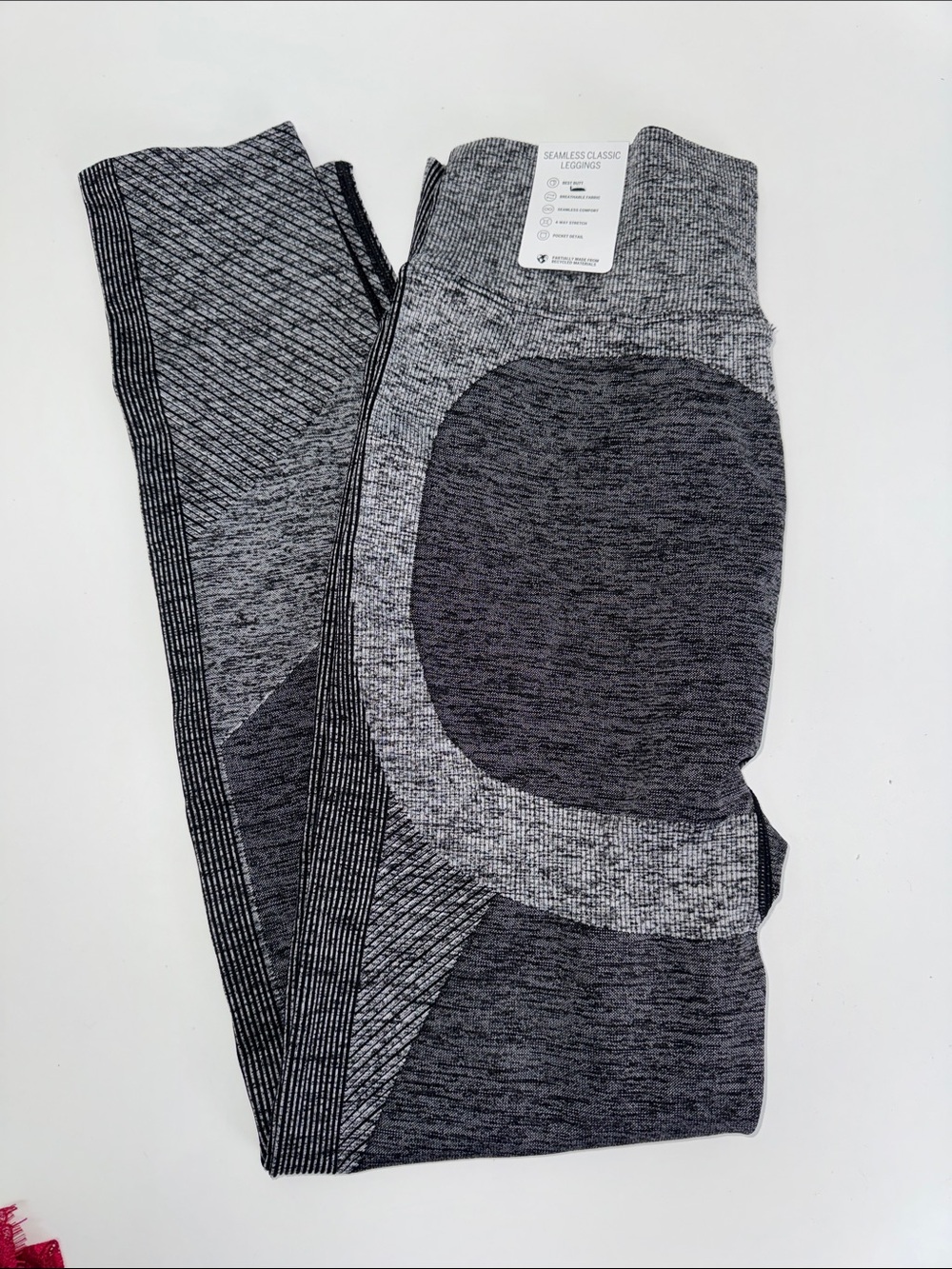 PINK Victoria's Secret Seamless Classic Leggings - Heather Gray & Dark Gray
